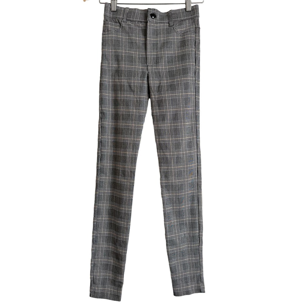 Zara XS Women's Plaid Leggings-Gray/Black/Brown Colors-NWT